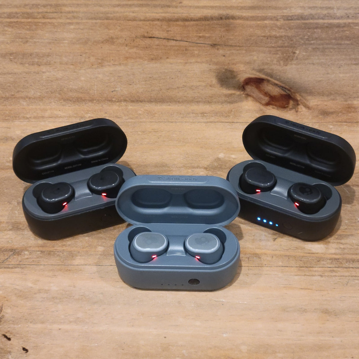 Skullcandy Sesh Evo Lot of 3 Wireless Blue Tooth Earbuds S2TVW W/ Gray