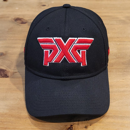 PXG Golf Hat Cap strap Back Black Red Logo One Size New Era Golfer One Size