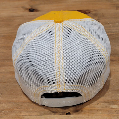 Vintage Strasburg Trucker Hat Snapback Yellow Red Patch Railroad Train One Size