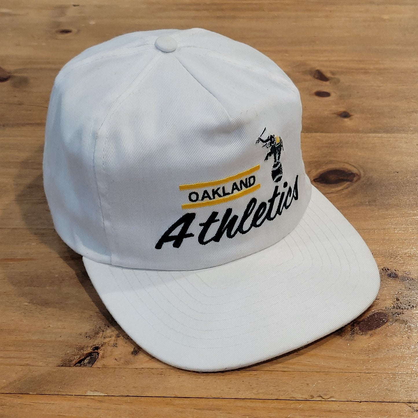 Vintage Oakland Athletics Hat Snapback ANNCO White 90s 80s One Size MLB Baseball