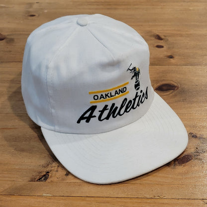 Vintage Oakland Athletics Hat Snapback ANNCO White 90s 80s One Size MLB Baseball