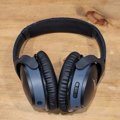 Bose SoundLink Around Ear Wireless Headphones AE2 Black Blue Tested Working 1136