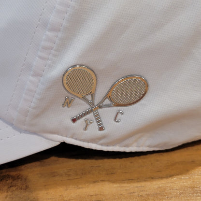 US Open Tennis Hat Cap White Black American Needle Lightweight Strap Back