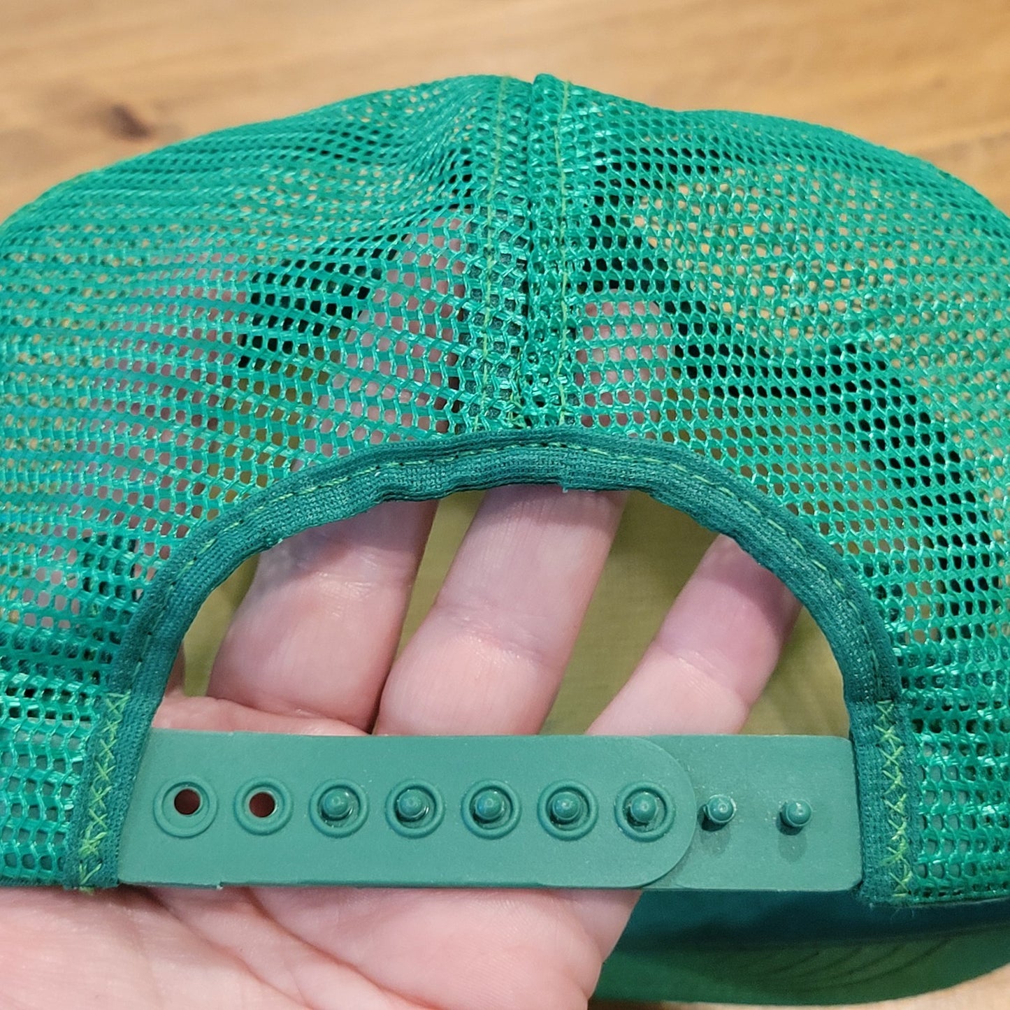 Vintage Quaker State Racing Hat Snapback Trucker Green Made USA Race Car Oil