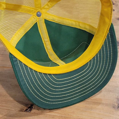 Vintage John Deere Trucker Hat Patch Merrell Oregon Louisville 70s 80s Tractor