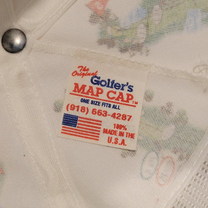 Vintage Ko Olina Hawaii Made USA Golf Course AOP Allover Hat Rope Map Cap