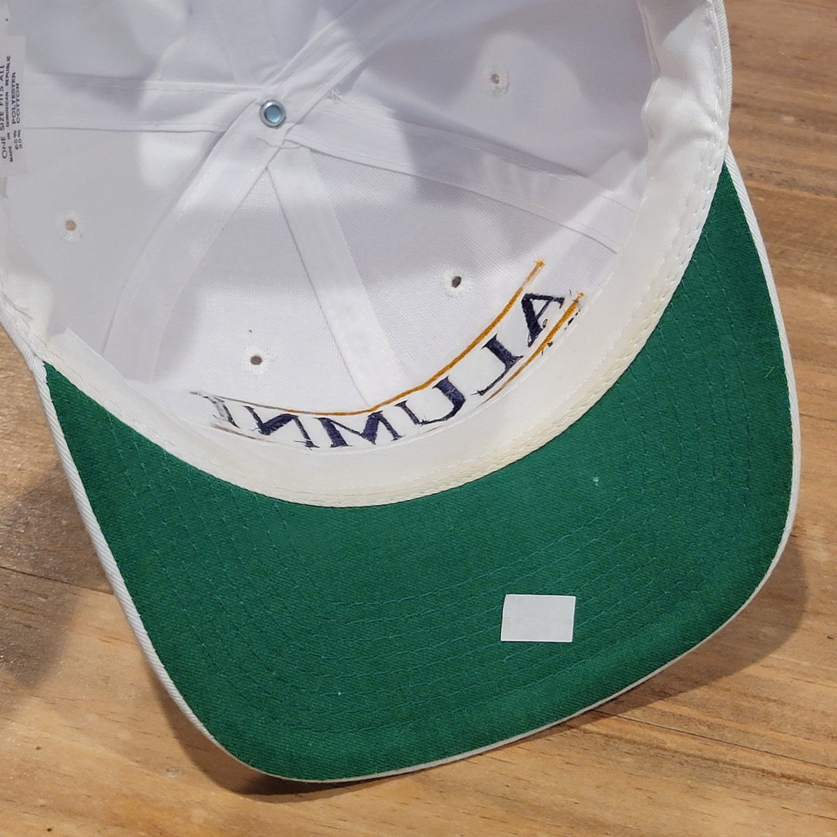 Vintage Notre Dame Fighting Irish Alumni Hat The Game 3 Bar White Snapback 90s