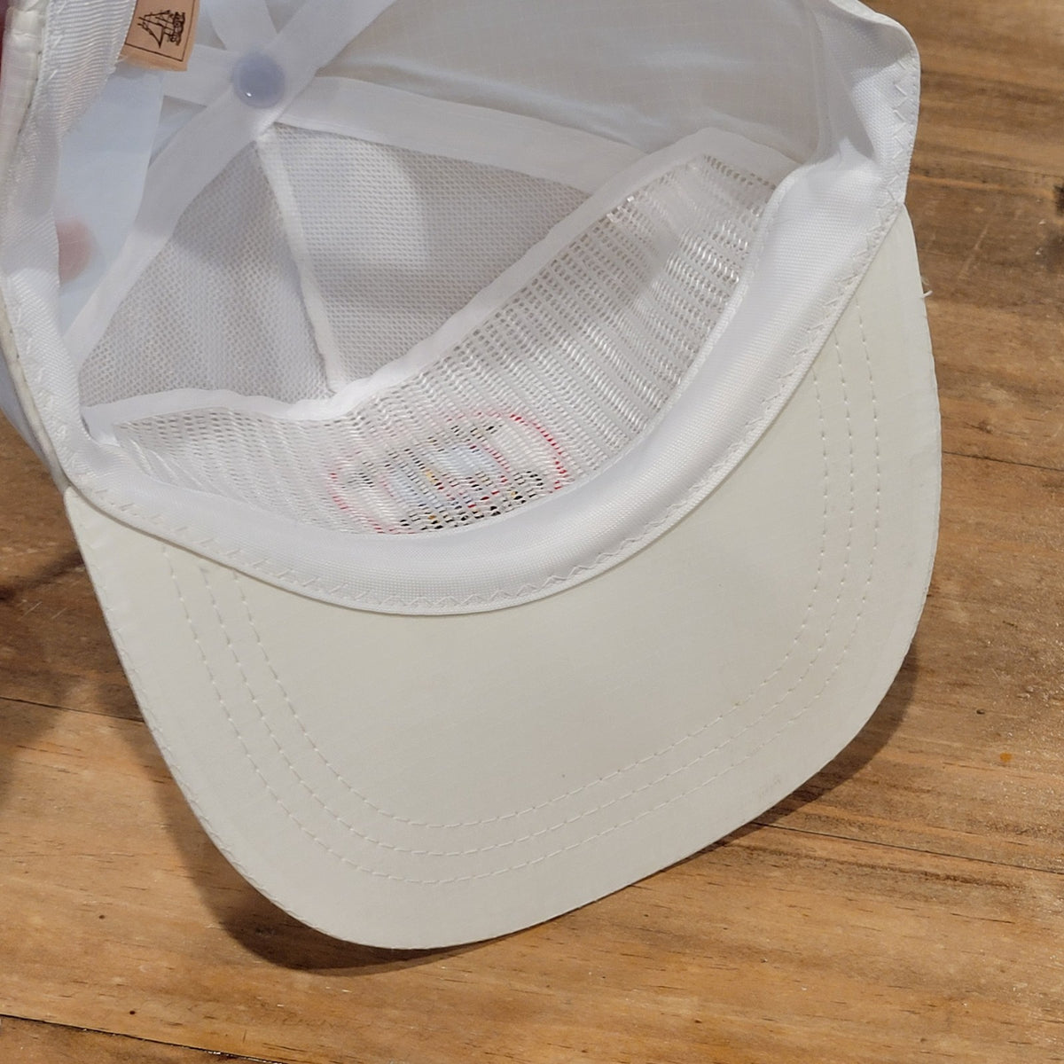 Vintage Minano Tahiti Hat Strap Back White 80s 90s Otaheite Trading One Size