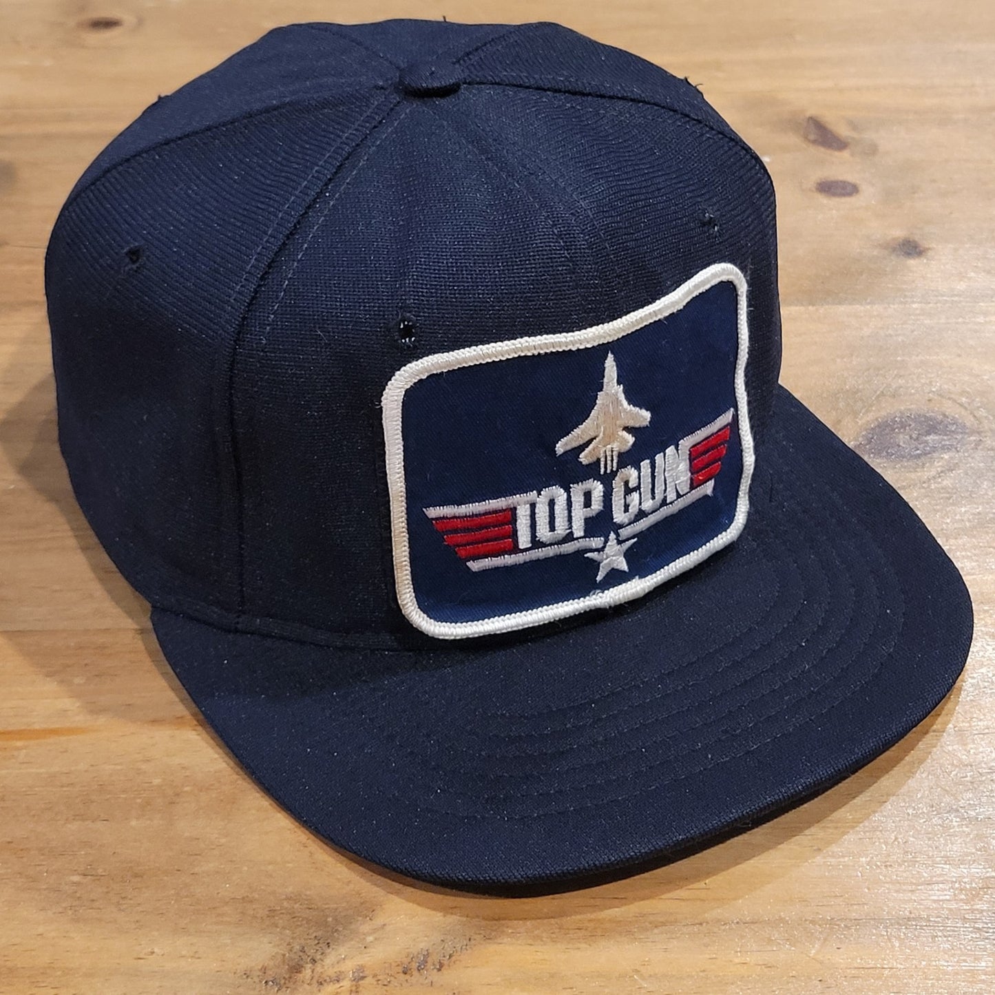 Vintage Top Gun Hat Snapback Blue Patch Movie Fighter Jets Air Force