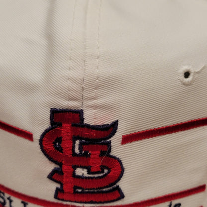Vintage St. Louis Cardinals Hat Cap Snapback The Game Split 3 Bar White 90s MLB