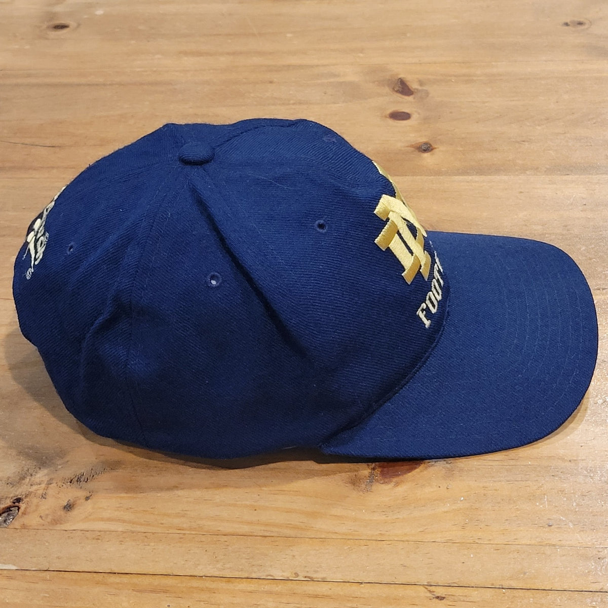 Vintage Notre Dame Hat Snapback Reebok Blue 90s College Football ND Logo Wool