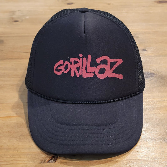 Vintage Gorillaz Trucker Hat Rock Band Tour Music Mesh Back Black One Size