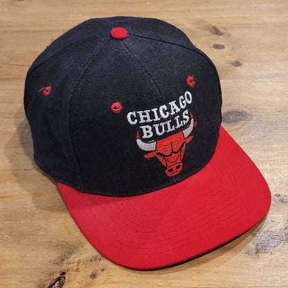 Vintage Chicago Bulls Hat Snapback Black Denim Universal 90s Jordan NBA