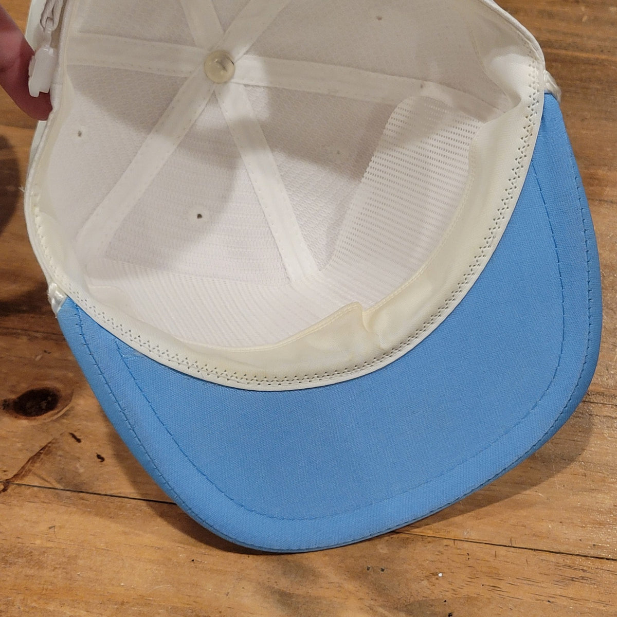 Vintage Chinese Lucky Patch Trucker Hat Retro Adjustable Zip Back 80s 90s Rope