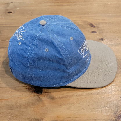 Vintage John Deere Motorsports Hat Snapback Blue Denim NASCAR Chad Little