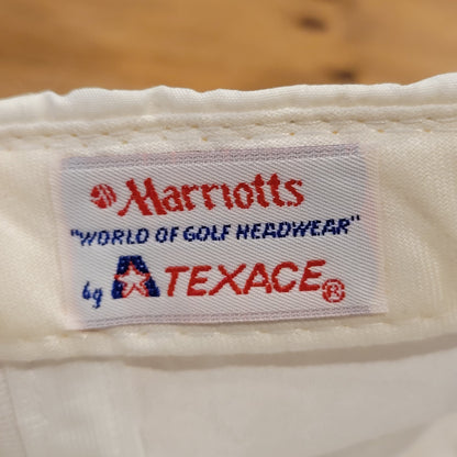 Vintage Camelback Golf Hat Texace Strap Back White One Size 80s 90s Golfer Nylon