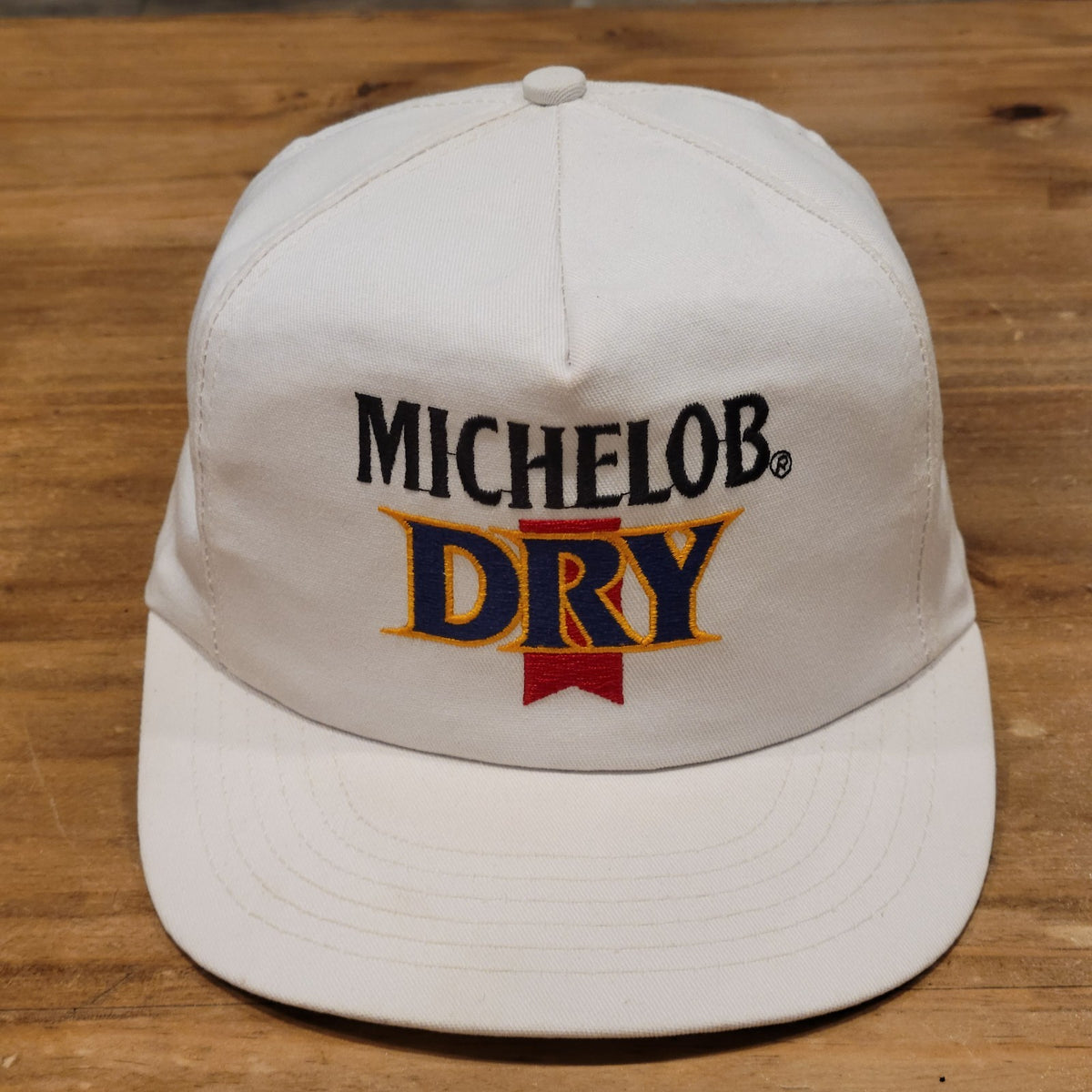 Vintage Michelob Dry Beer Hat Snapback White Made USA 80s 90s One Size