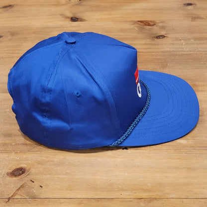 Vintage Abu Garcia Hat Snapback Blue Rope Fishing Reel Fish One Size 90s 80s