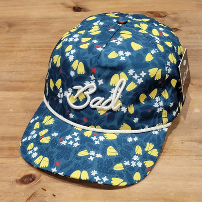 Bad Birdie Hat Cap Snapback AOP Allover Rope Spell Out Golf One Size
