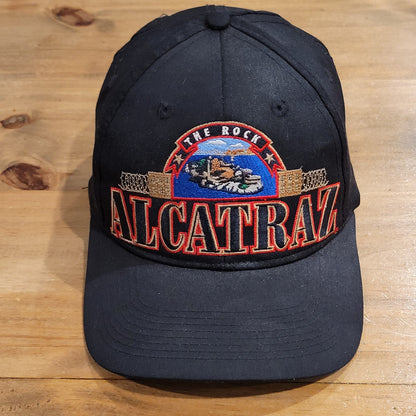 Vintage Alcatraz The Rock Hat Snapback San Francisco 90s Spell Out Big Logo