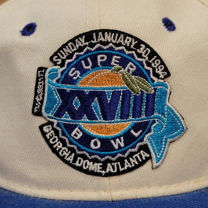 Vintage Super Bowl XXVIII 93-94 Dallas Cowboys Hat Georgia Dome Wool Blend