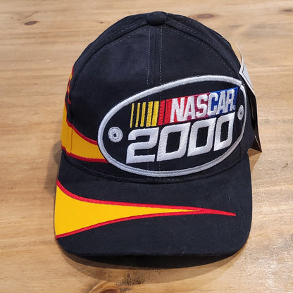 Vintage NASCAR 2000 Hat Snapback Big Logo Flame Jagged 90s One Size Adjustable
