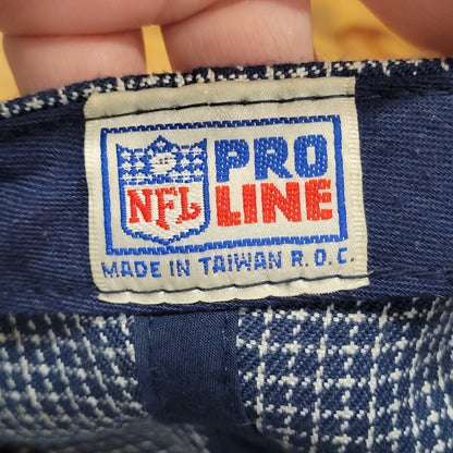 Vintage Dallas Cowboys Hat Strap Back Logo Athletic Grid Pro Line One Size 90s