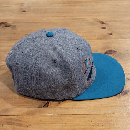 Vintage Miami Dolphins Starter Hat Snapback Gray Wool Tailsweep Script NFL