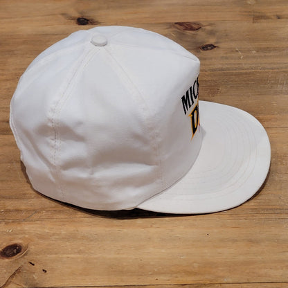 Vintage Michelob Dry Beer Hat Snapback White Made USA 80s 90s One Size