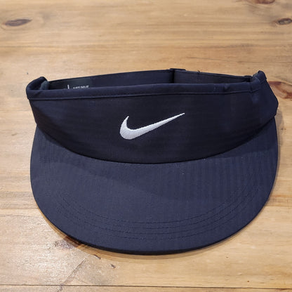 Nike Golf High Rise Visor Hat Cap Dri-Fit Black White Swoosh One SIze