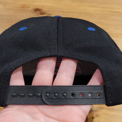 Buffalo Bills Hat Snapback Black Blue Plain Logo Team NFL Reebok One Size