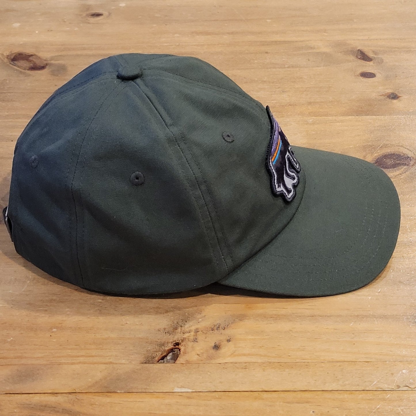 Patagonia Hat Strap Back Green Grizzly Bear Patch Logo Cotton Dad Unstructured
