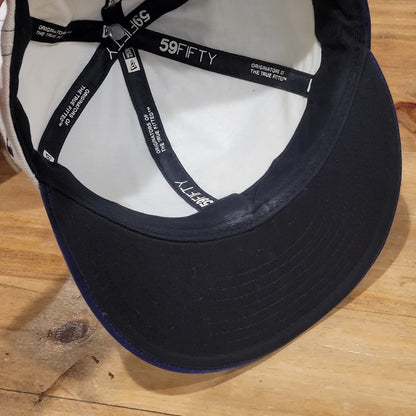 Vintage Detroit Tigers New Era Hat Size 7 1/2 Velvet Big Logo 59Fifty Fitted