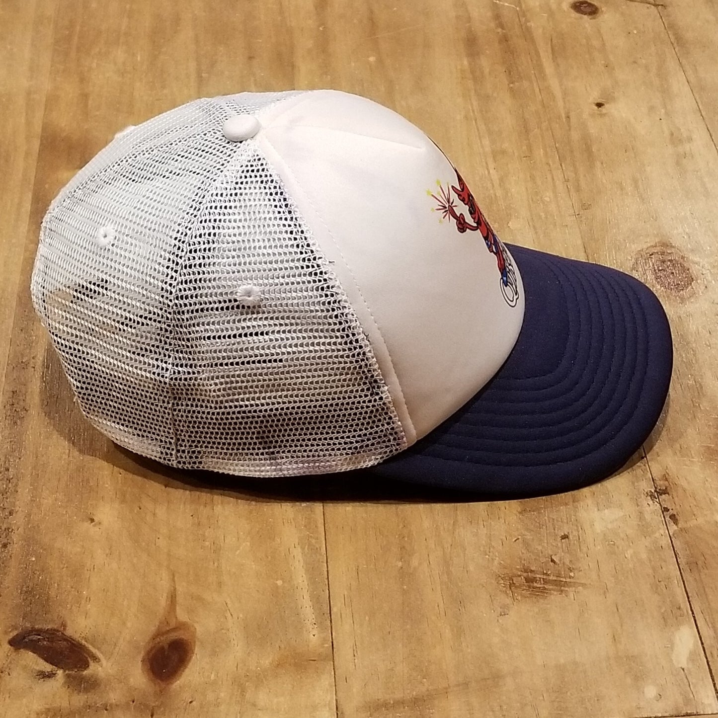 QuikSilver Hat Cap Snapback Mesh Foam Adjustable Surf Firecracker Beach