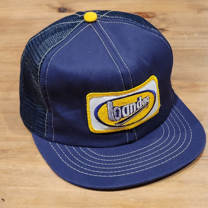 Vintage Bandag Tire Trucker Hat Snapback Blue Swingster Made USA Car Truck