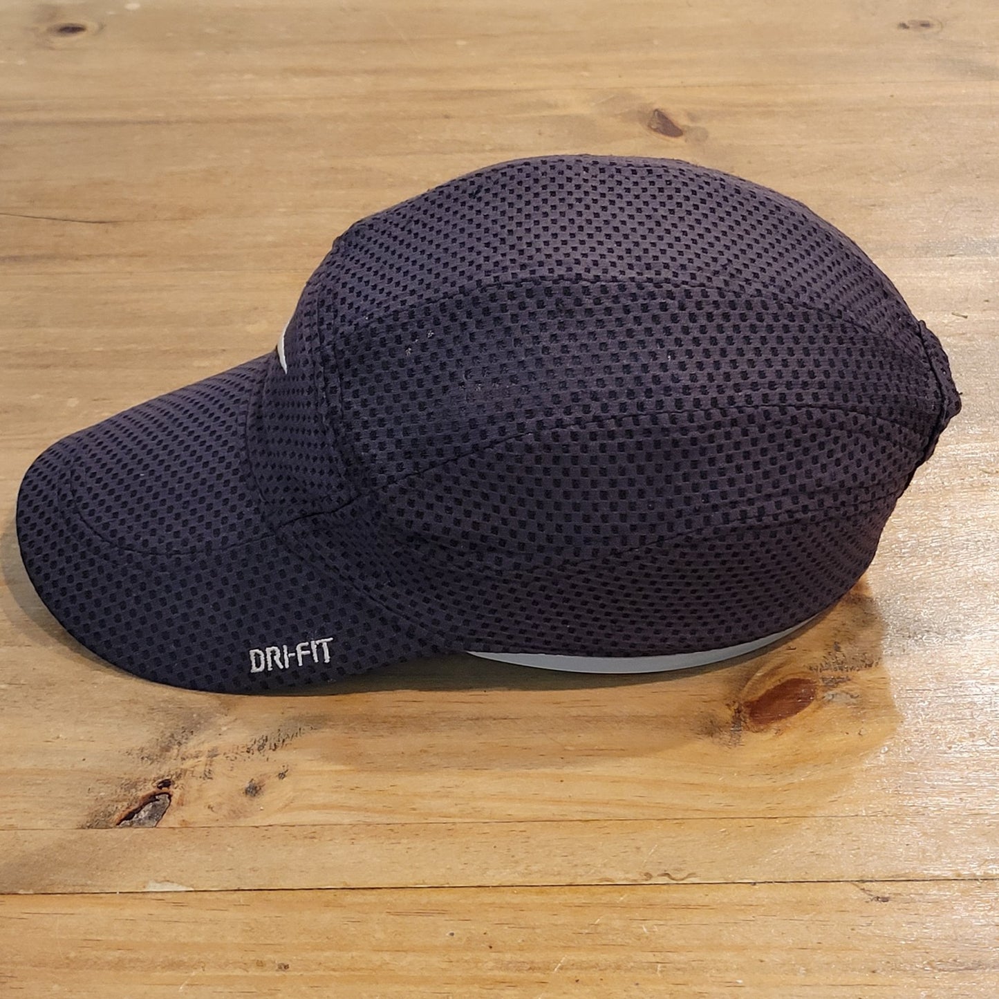 Vintage Nike Tailwind Panel Hat Cap Strap Back Black Y2K 90s Swoosh Running