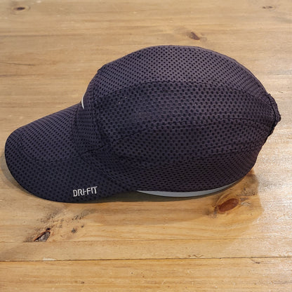 Vintage Nike Tailwind Panel Hat Cap Strap Back Black Y2K 90s Swoosh Running