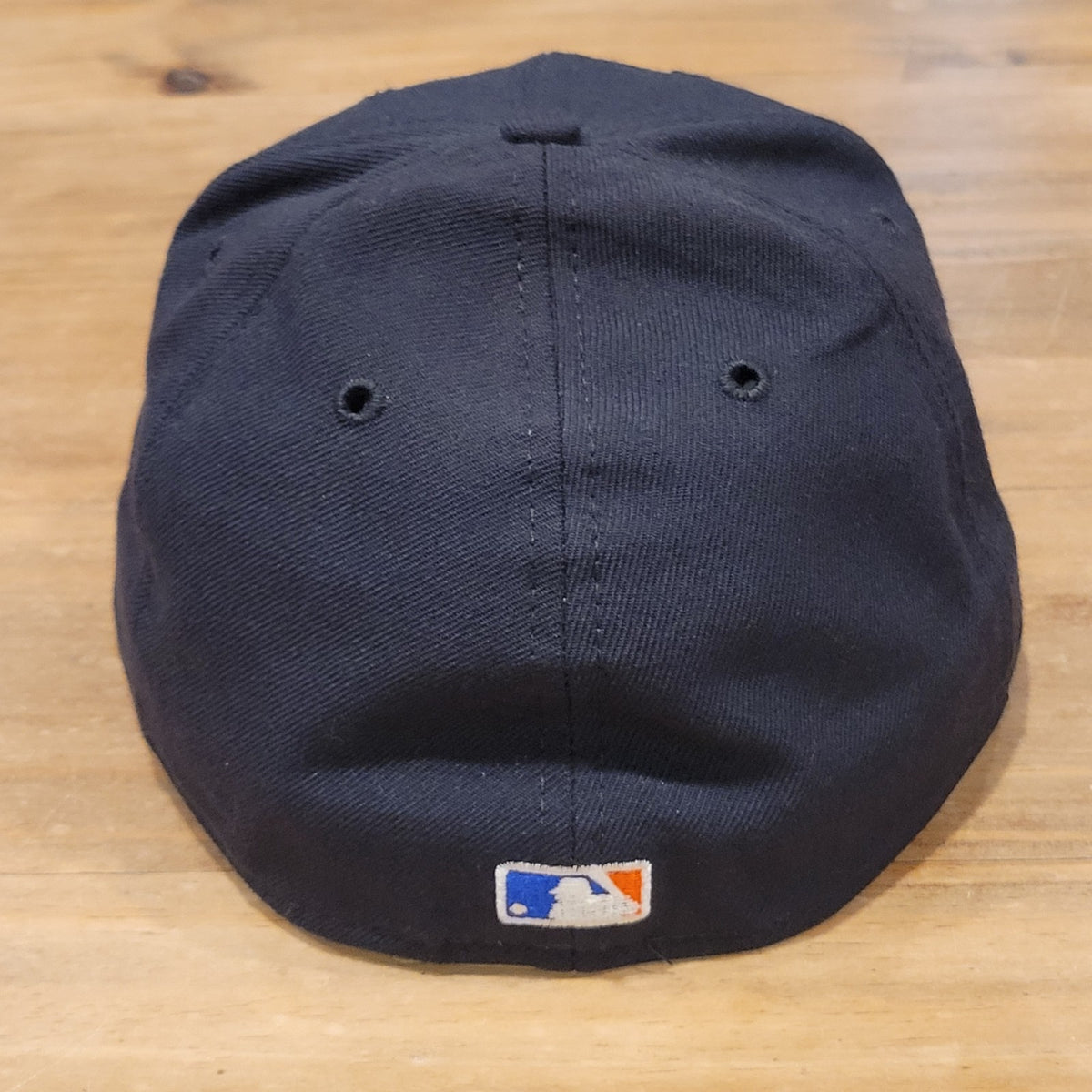Vintage New York Mets Hat New Era 7 1/2 5950 Black Wool Authentic Made USA