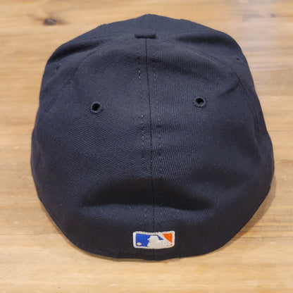 Vintage New York Mets Hat New Era 7 1/2 5950 Black Wool Authentic Made USA