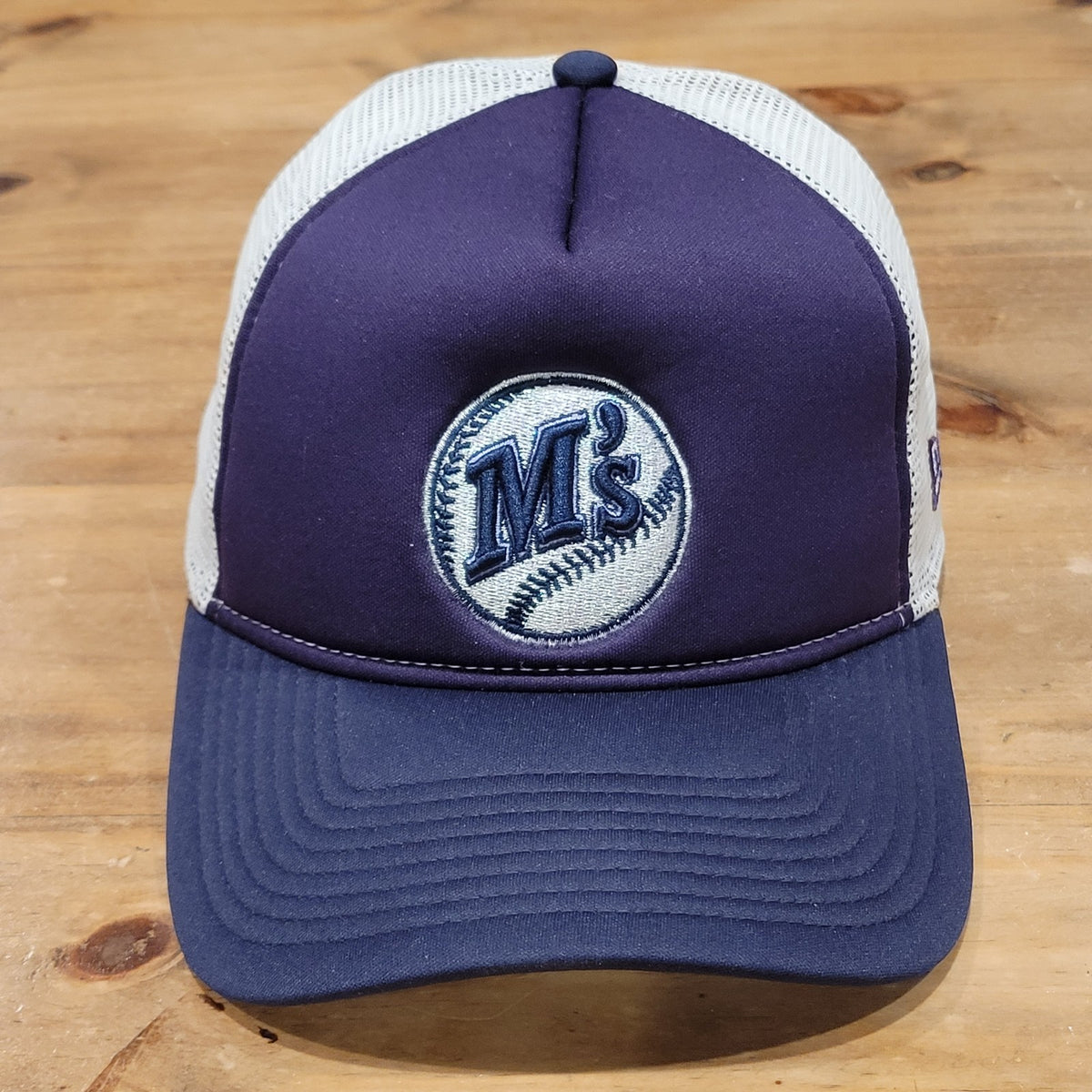 Seattle Mariners Hat Snapback New Era Trucker Mesh Back Cooperstown