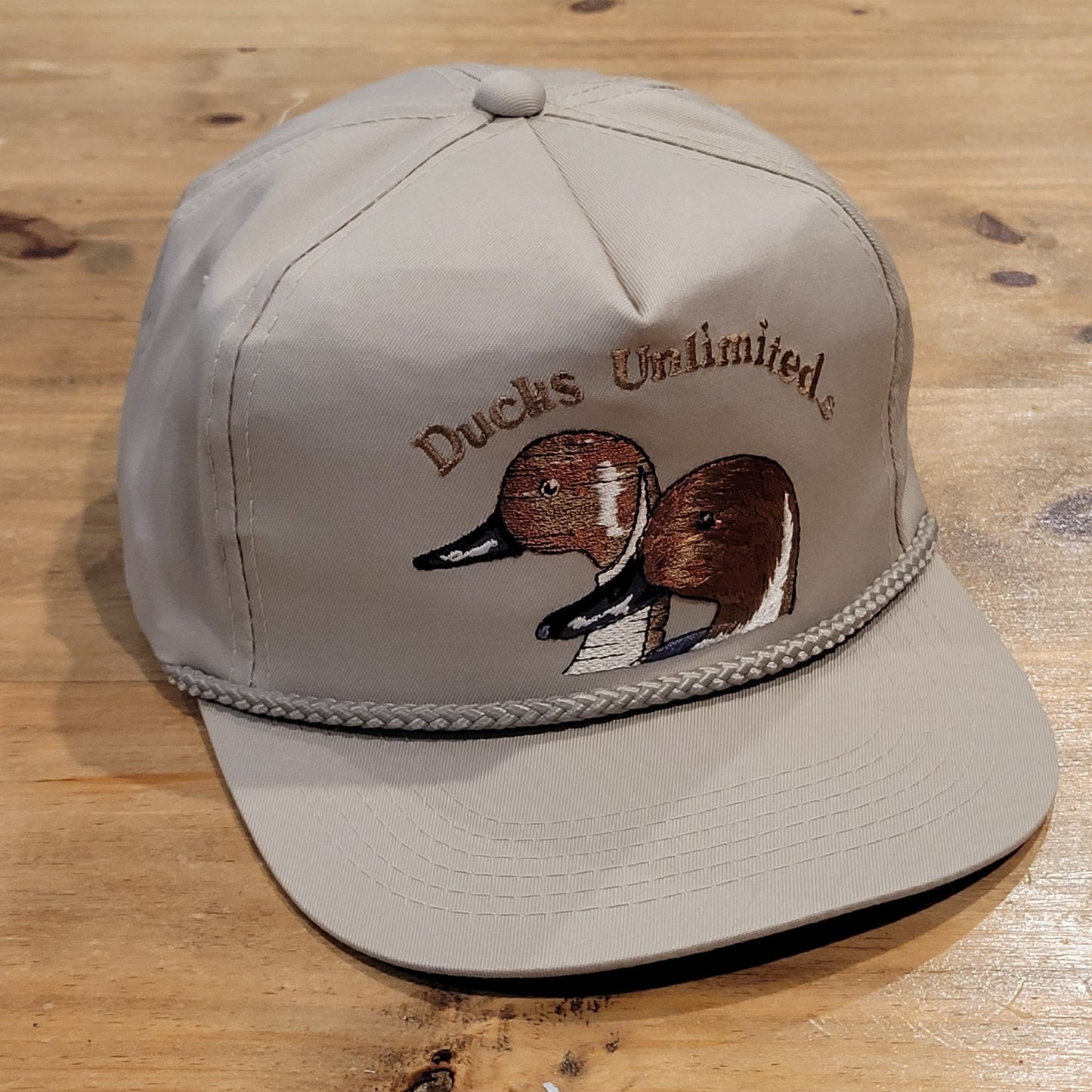 Vintage Ducks Unlimited Hat Snapback Brown Rope DU 90s Embroidered Duck