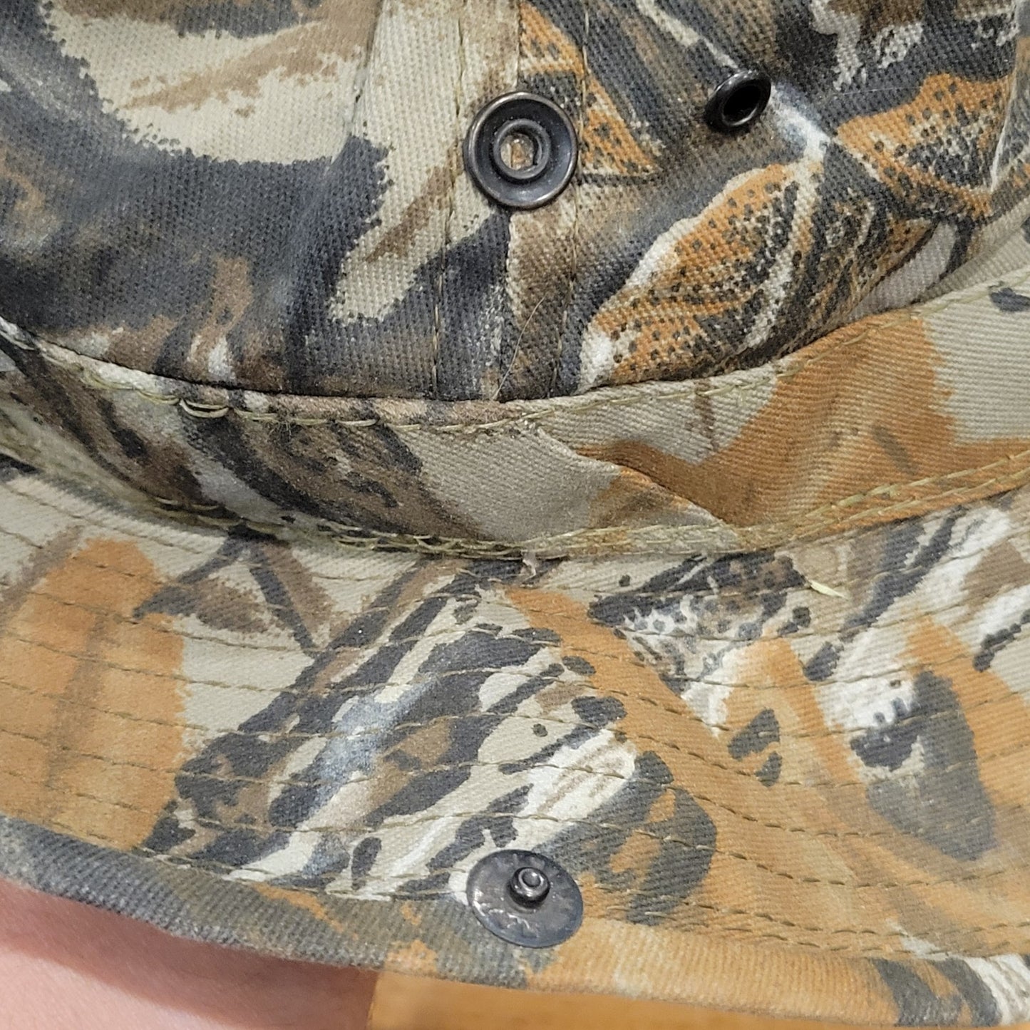 Vintage Hunting Bucket Hat Size Large Paramount Woodland Tree Camo Made USA