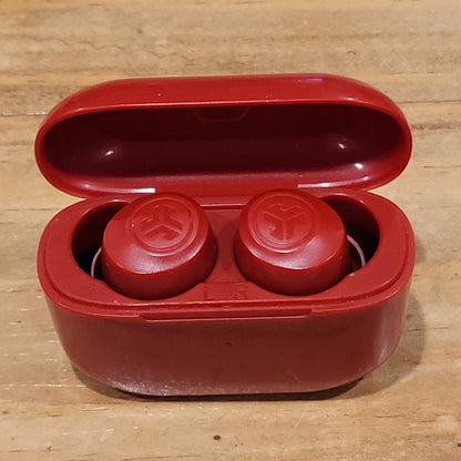 Jlab Go Pop Wireless Bluetooth Earbuds Compact With Charging Case Red