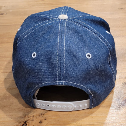 Vintage Smith Bros. Farms Denim Hat 80s Trucker Cow Farm Patch Cowboy Ranch