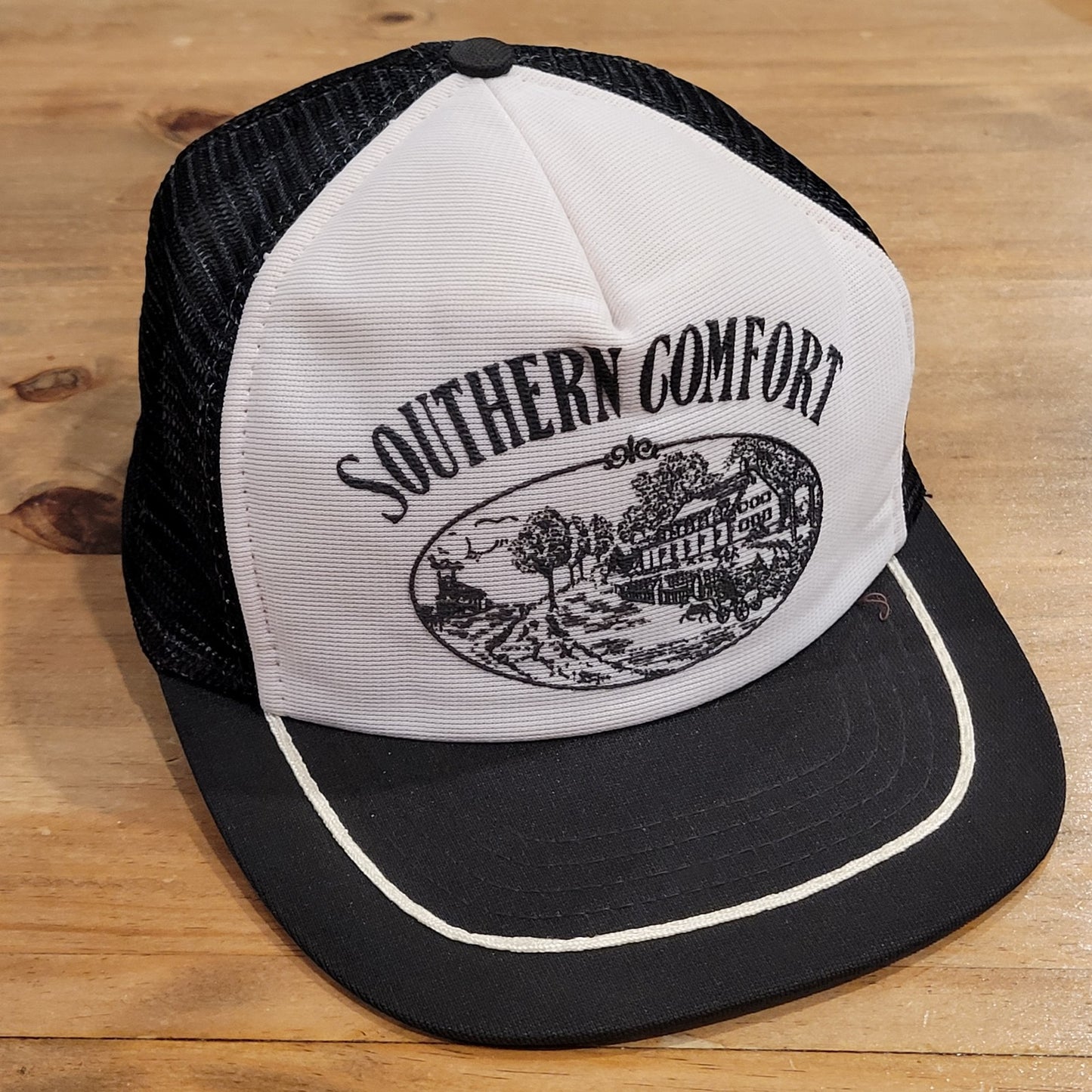 Vintage Southern Comfort Trucker Hat Cap snapback Whiskey Beer 80s 90s Black