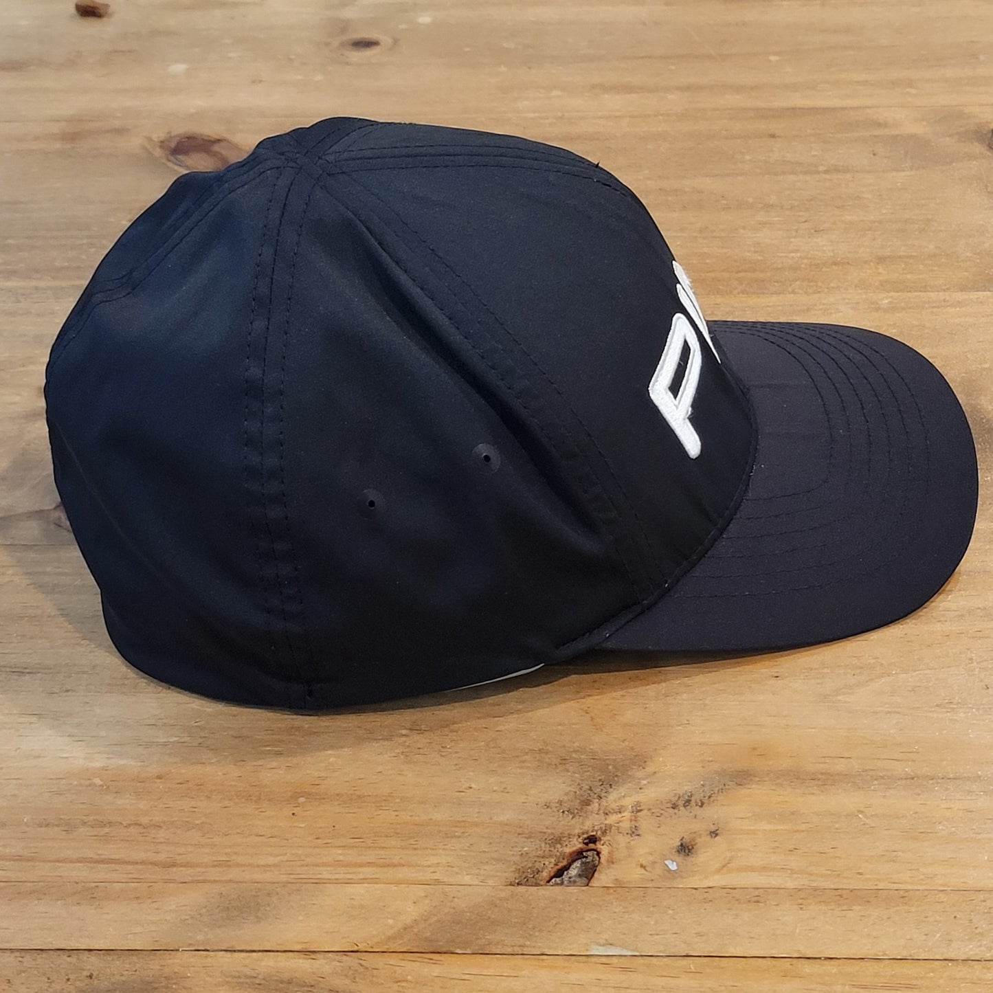 Ping Golf Hat Cap Size L/XL Flex Stretch Fitted Black White Spell Out Golfer