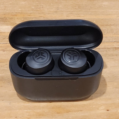 Jlab Go Pop Wireless Bluetooth Earbuds Compact With Charging Case Black