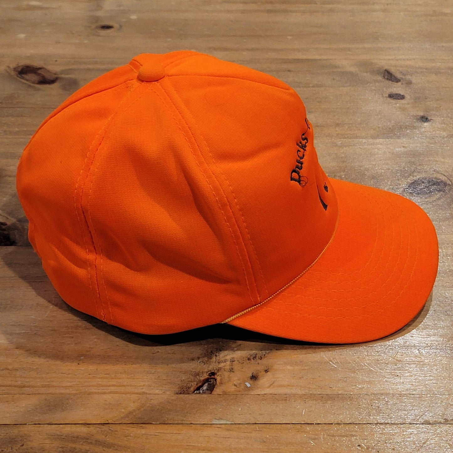 Vintage Ducks Unlimited Hat Strapback Blaze Orange  DU 90s Embroidered Duck