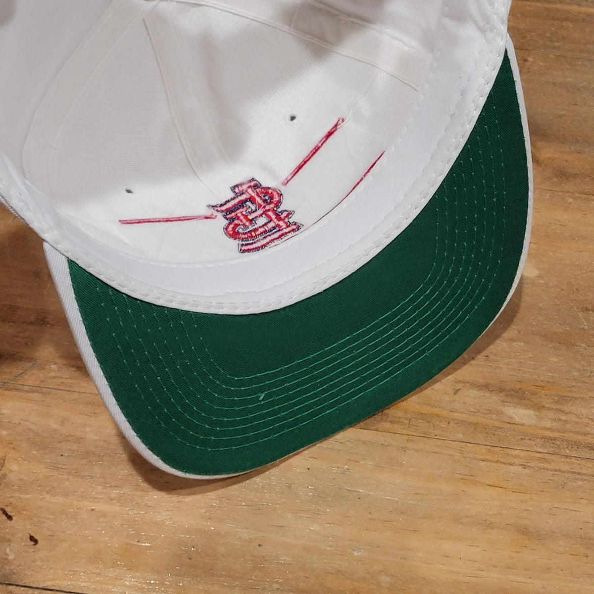 Vintage St. Louis Cardinals Hat Cap Snapback The Game Split 3 Bar White 90s MLB