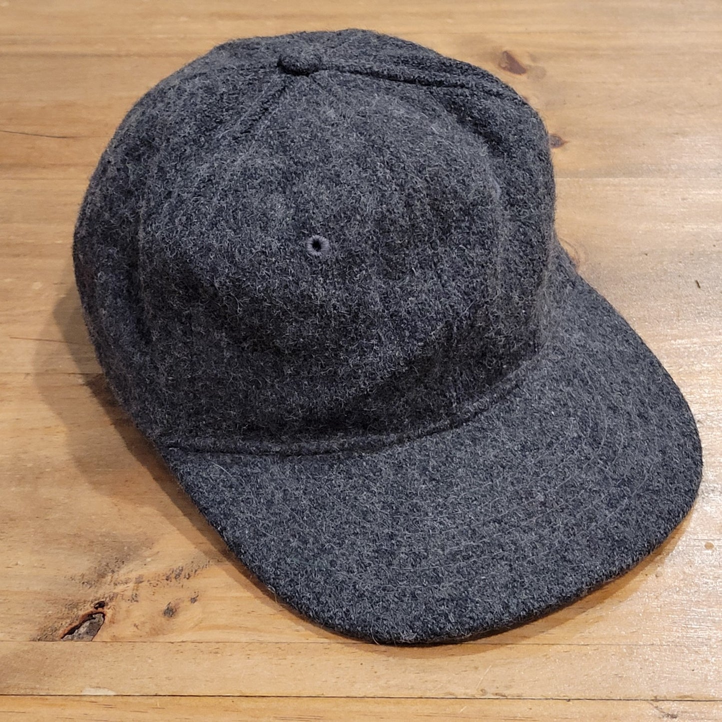 Vintage J. Crew Hat 90s Gray Wool Union Made USA One Size Adjustable